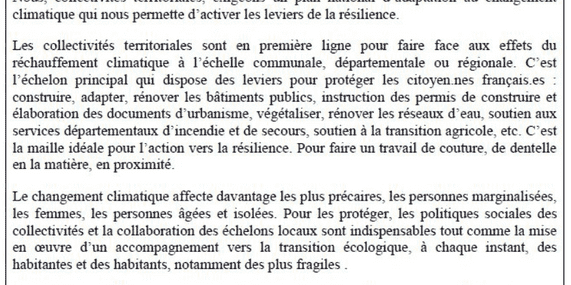 Tribune élus locaux adaptation juste